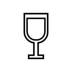 wine cup drink line style icon