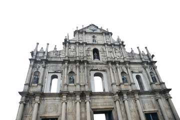 Fototapeta na wymiar Macau's landmark：Ruins of St.Paul