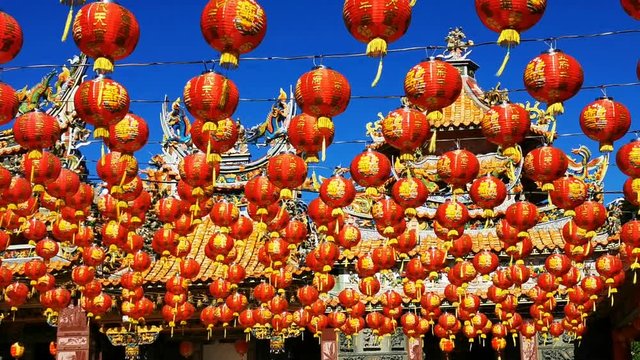 Chinese lanterns with bright colors