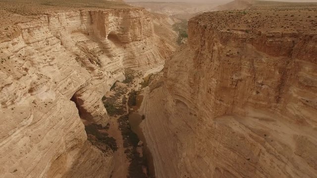 Astonishing aerial view of Ein Avdat Canyon. Negev. Israel. DJI-0207-03