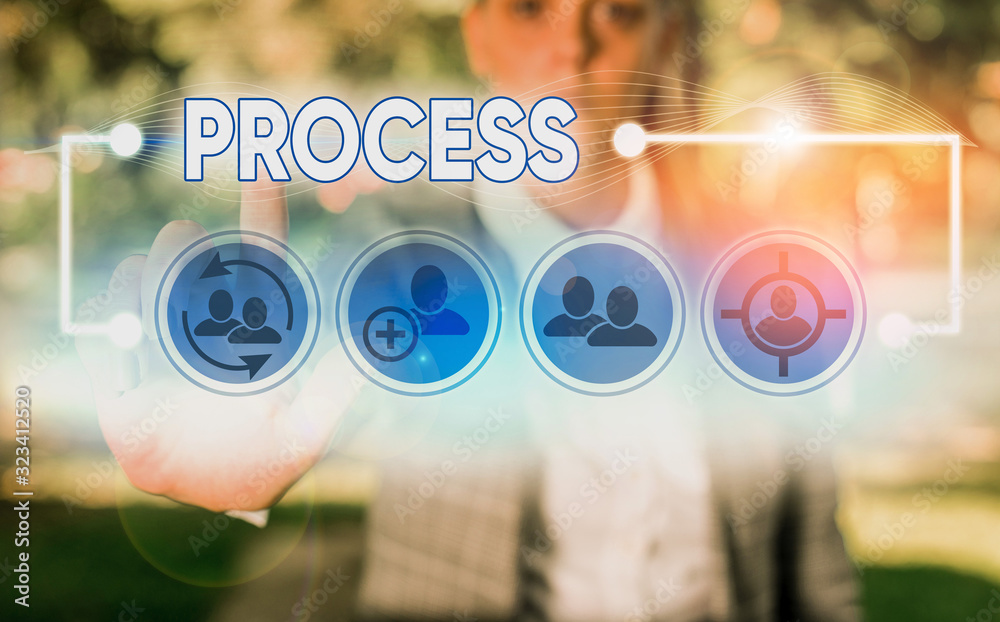 Poster conceptual hand writing showing process. concept meaning standard procedures how to handle a particu