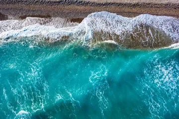 Fototapeten Sea Aerial view, Top view.amazing nature background.The color of the water and beautifully bright.Azure beach © vladimircaribb