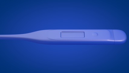 3D illustration of digital thermometer on clean background