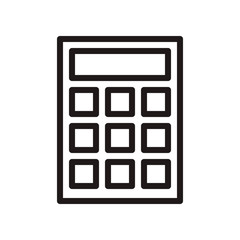 Calculator icon in trendy outline style design. Vector graphic illustration. Suitable for website design, logo, app, and ui. Editable vector stroke. EPS 10.