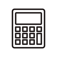 Calculator icon in trendy outline style design. Vector graphic illustration. Suitable for website design, logo, app, and ui. Editable vector stroke. EPS 10.