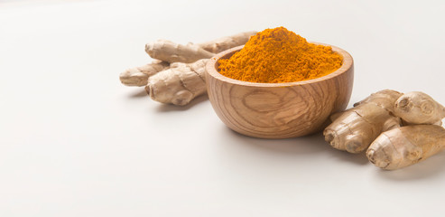 Finely ground dry Turmeric Curcuma longa Linn powder