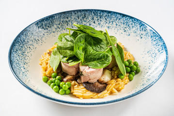 rice with chicken and spinach