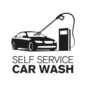 Vector logo of a self service car wash