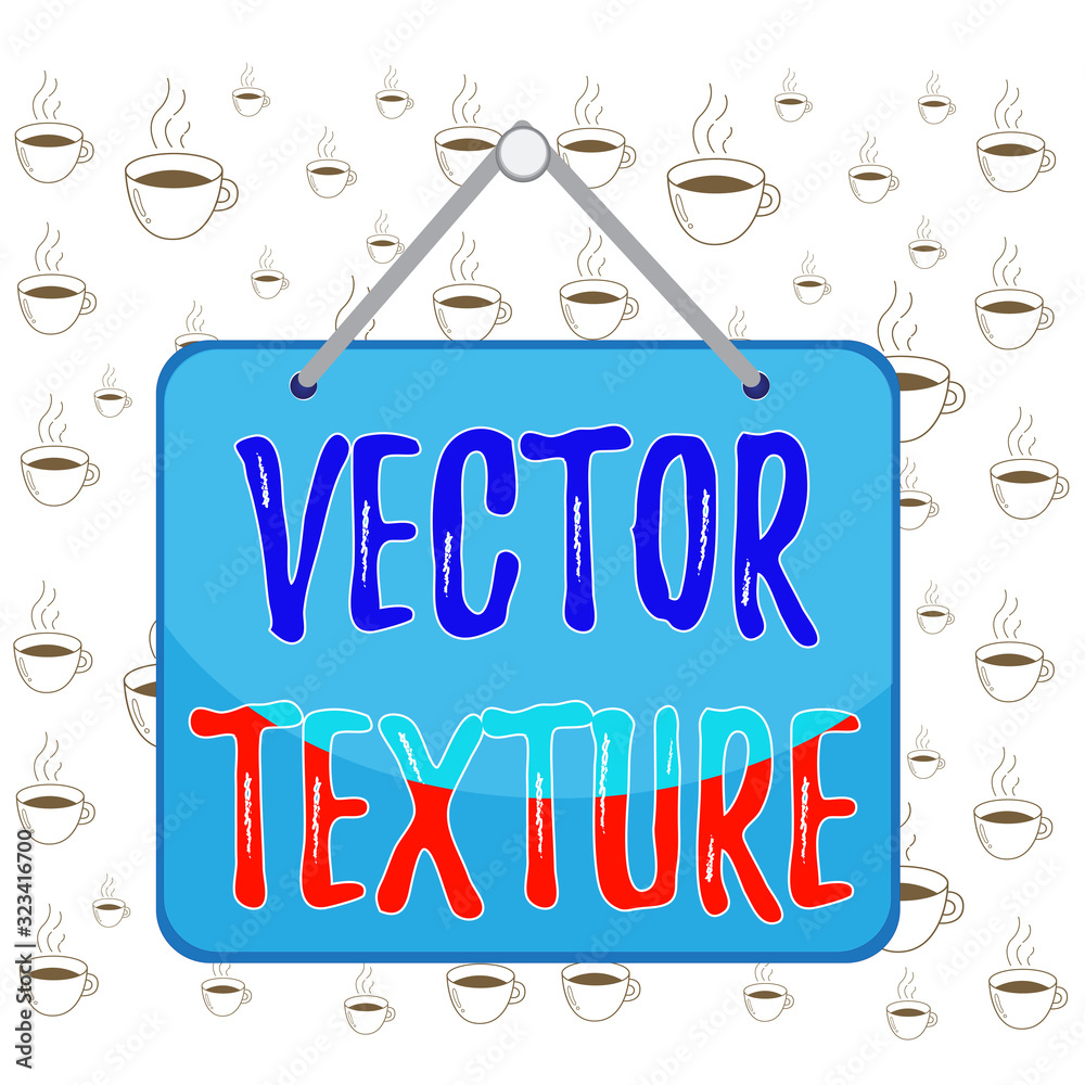 Poster writing note showing texture. business concept for a set of metrics calculated in the image processi