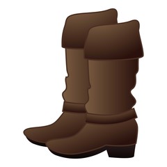 Cowboy boots icon. Cartoon of cowboy boots vector icon for web design isolated on white background