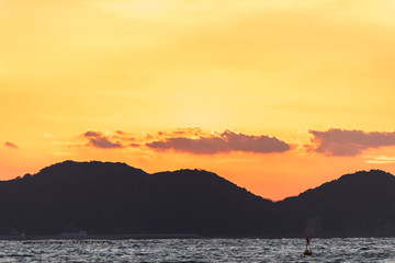 さつき松原から見る夕陽【福岡県宗像市】