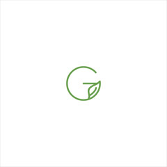 Letter G Leaf logo Icon template design in Vector illustration .