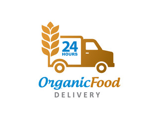 Food delivery logo template design, icon, symbol