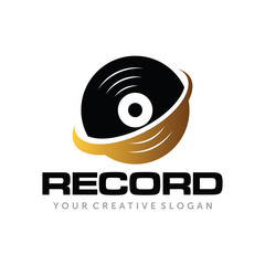 Obraz premium Music Record, Music Studio Record, Music Logo Vector