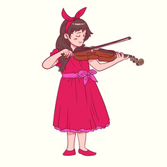 girl with violin