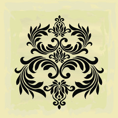 Oriental vector damask patterns for greeting cards and wedding invitations.