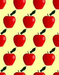 Seamless Red Apple Background