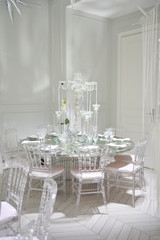 Table decoration from glas