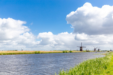 Water mill. Kinderdijk, South Holland province, Netherlands.