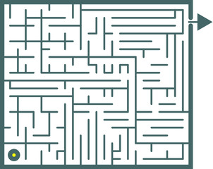 A labyrinth (maze) illustration for children play