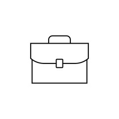 Briefcase icon. Bag symbol. Portfolio sign, flat vector element isolated on white background. Simple vector illustration for graphic and web design. Eps 10.
