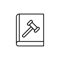 Linear constitutional law icon from Law and justice outline collection. Thin line constitutional icon isolated on white background. Symbol, logo illustration. Eps 10.