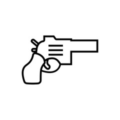 Revolver linear icon. Modern outline Revolver logo concept on white background from Desert collection. Suitable for use on web apps, mobile apps and print media.