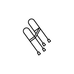 Vertical walk disabled icon. Simple line, outline vector elements of traumatology icons for ui and ux, website or mobile application