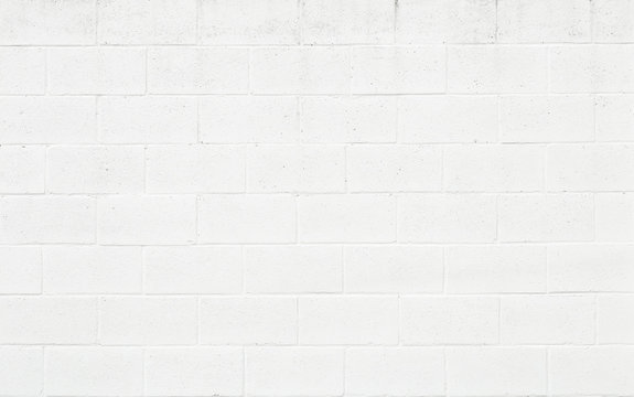 Fototapeta white painted concrete block wall for background