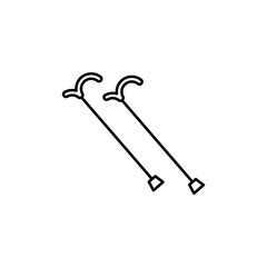 Cane crutch medical stick walking icon. Simple line, outline vector elements of traumatology icons for ui and ux, website or mobile application