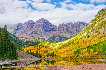 Leave changing at Maroon Bells, Aspen, Colorado