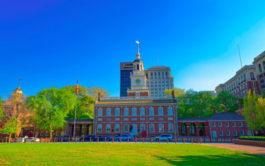 Independence Hall on Chestnut Street Philadelphia