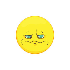 Fototapeta premium Frowning Emoji, vector image of EPS