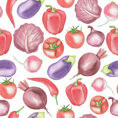 Pattern of red vegetables
