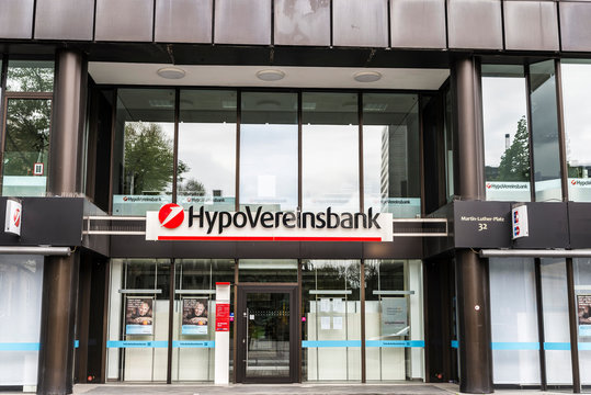 Bank branch of Hypovereinsbank in Dusseldorf, Germany