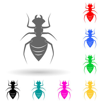 ant multi color style icon. Simple glyph, flat vector of insect icons for ui and ux, website or mobile application