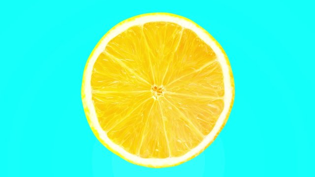 Lemon fruit animation on a neon colourful background