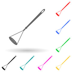 potato drill multi color style icon. Simple glyph, flat vector of kitchen tools icons for ui and ux, website or mobile application