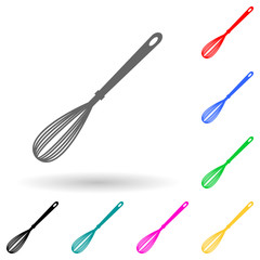 whisk multi color style icon. Simple glyph, flat vector of kitchen tools icons for ui and ux, website or mobile application