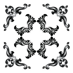 Oriental vector damask patterns for greeting cards and wedding invitations.