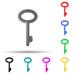 key multi color style icon. Simple glyph, flat vector of lock and keys icons for ui and ux, website or mobile application