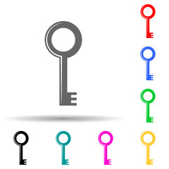 key multi color style icon. Simple glyph, flat vector of lock and keys icons for ui and ux, website or mobile application