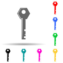 key multi color style icon. Simple glyph, flat vector of lock and keys icons for ui and ux, website or mobile application