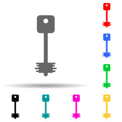 key multi color style icon. Simple glyph, flat vector of lock and keys icons for ui and ux, website or mobile application