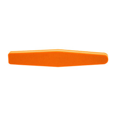 Orange nail file isolated on a white background.