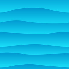 Abstract blue waves background. Seamless gradient vector pattern.
