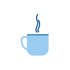 ceramic mug of beverage flat style