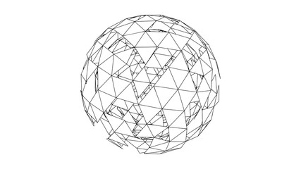 Abstract geometric sphere design, modern pattern, vector illustration