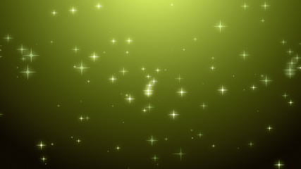 Christmas green yellow starry background. Diwali festival holiday design...