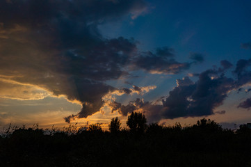 Morning slightly cloudy sky view